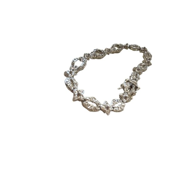 Silver Tone Rhinestone Bracelet - Picture 7 of 12